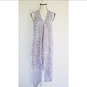 BCBGMaxAzria Cascading dress Sheer Lilac